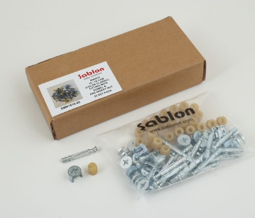 Sablon Minifix 15/18 Cam (Color Classic) Fitting with Dowel & Pre-insert Nut 25 Set Pack
